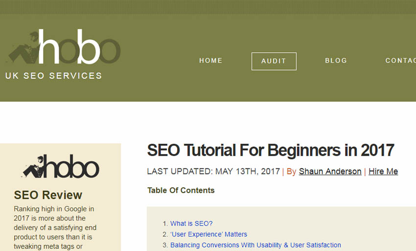 hobo web seo guide